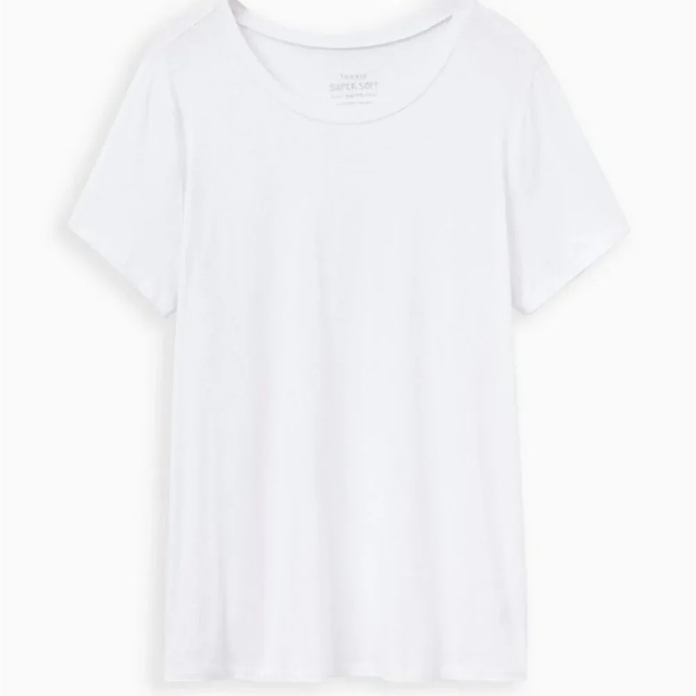 NWT TORRID Vintage Super Soft Slub Crew Neck Tee Bright White Size 5